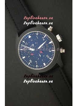 IWC Top Gun Full Ceramic Swiss Replica Watch in Blue Dial