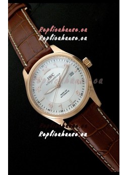 IWC Fliegeruhr International Watch Co. Swiss Automatic Rose Gold Watch in White Dial