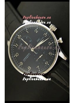 IWC Portuguese Chronograph Swiss Replica Watch in Stainless Steel 1:1 Mirror Replica Edition