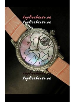 Jaeger LeCoultre Japanese Quartz Movement Ladies Watch - Pink Dial