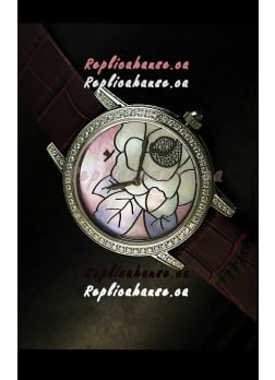 Jaeger LeCoultre Japanese Quartz Movement Ladies Watch - Brown Strap
