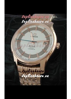 Omega De Ville Hour Vision Watch in Pink Gold Casing