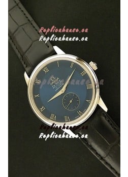Omega DeVelie Co-Axial Chronometer Japanese Steel Watch in Dark Blue Dial