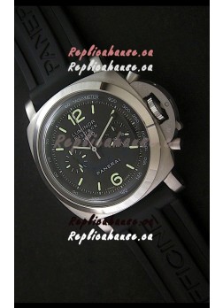 Panerai Luminor Flyback 1950 Swiss Watch in Black Dial