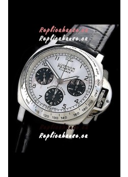 Panerai Luminor Flyback Automatic Swiss Watch in Silver Dial