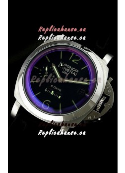 Panerai Luminor GMT 8 Days Watch in Black Dial