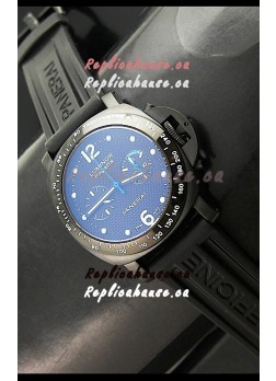 Panerai Luminor Regatta Swiss Watch in PVD Casing Rubber Strap