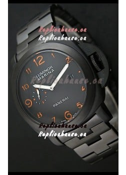 Panerai Luminor Marina Japanese Replica Watch in Orange Markers
