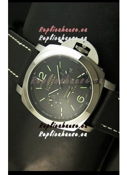 Panerai PAM365 L’Astronomo Luminor 1950 GMT Equation of Time Watch Black Dial Steel