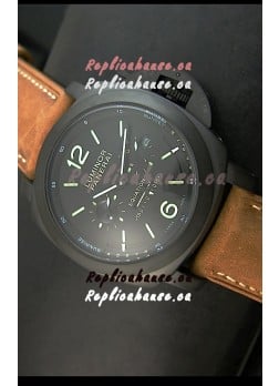 Panerai PAM365 L’Astronomo Luminor 1950 GMT Equation of Time Watch Black Dial PVD
