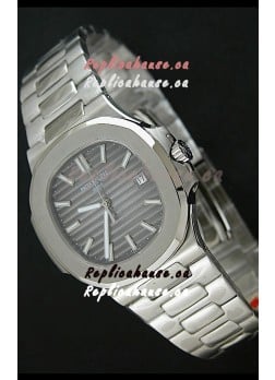 Patek Phillipe Nautilis Swiss Replica Watch in Grey Textured Dial