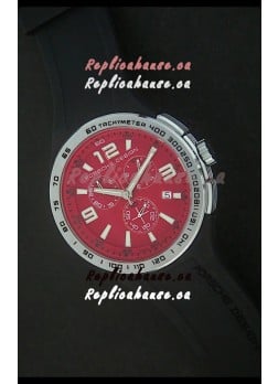 Porsche Design Flat Six P'6320 Japanese Watch in Red Dial