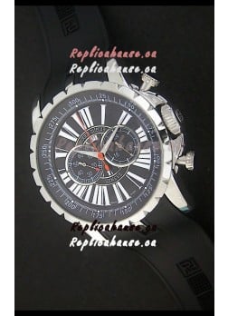 Roger Dubius Excalibur Chronoexcel Japanese Watch in Black Dial