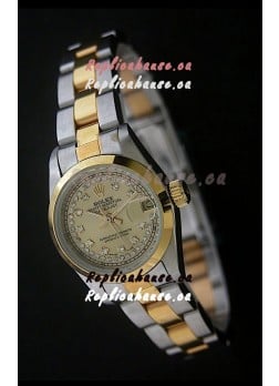 Rolex Datejust Oyster Perpetual Superlative ChronoMeter Swiss Gold Watch in Diamond Markers