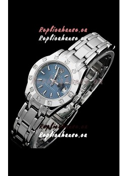 Rolex Datejust Ladies Japanese Replica Ladies Watch in Light Blue Dial