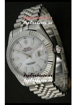 Rolex DateJust Japanese Replica Watch in Mop White Dial