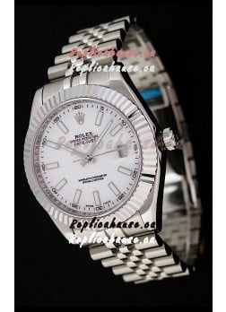 Rolex DateJust Japanese Replica Watch in White Dial