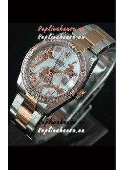Rolex Oyster Perpetual Date Just Lady Two Tone Rose Gold Watch