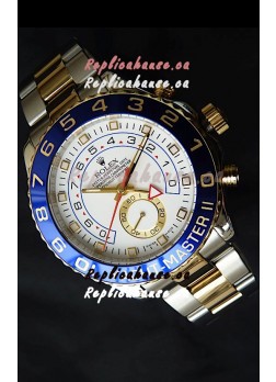 Rolex Replica Yachtmaster II Swiss Watch Two Tone Yellow Gold - 1:1 Mirror Replica Watch