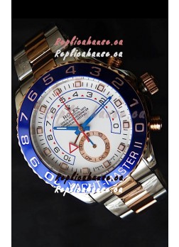 Rolex Replica Yachtmaster II Swiss Watch Two Tone Rose Gold - 1:1 Mirror Replica Watch