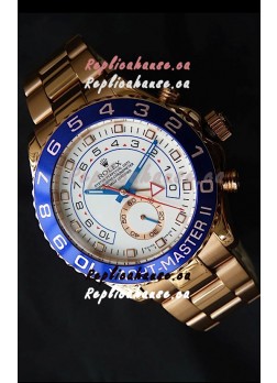 Rolex Replica Yachtmaster II Swiss Watch Rose Gold - 1:1 Mirror Replica Watch