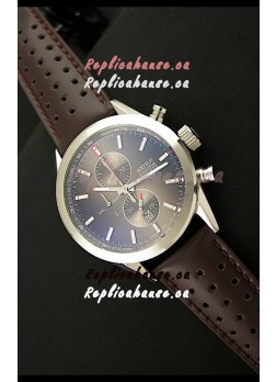 Tag Heuer Carrera Quartz Japanese Replica Watch in Brown Strap