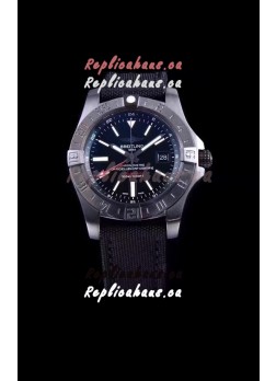 Breitling Avenger II BlackSteel GMT Swiss Replica Watch 1:1 Ultimate Swiss Replica Watch