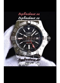 Breitling Avenger II Steel GMT Swiss Replica Watch 1:1 Ultimate Swiss Replica Watch