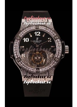 Hublot Tourbillon Solo Bang Sapphires Stainless Steel Swiss Watch