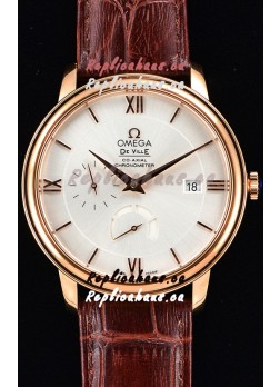 Omega Co-Axial Prestige Power Reserve Swiss Pink Gold Watch 