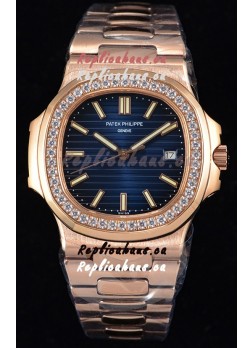 Patek Philippe Nautilus 5711/1R 1:1 Mirror Watch - Rounded Diamonds Bezel
