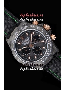Rolex Daytona DiW Forged Cabon Casing 1:1 Mirror Replica with Nylon Strap 