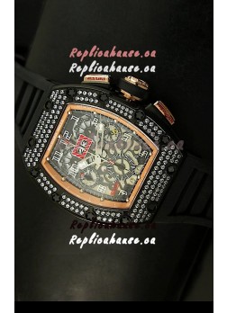 Richard Mille Filippe Massa Edition Titanium Swiss Watch in PVD/Pink Gold Case