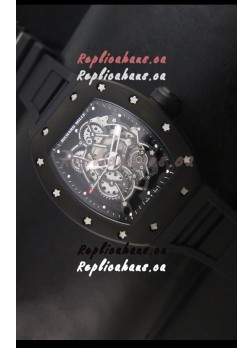 Richard Mille RM055 Bubba Watson Swiss Replica Watch in Black Indexes