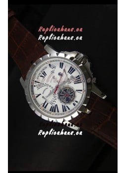 Roger Dubuis Excalibur Calendar Watch in White Dial 