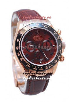 Rolex Daytona Chronograph MonoBloc Cerachrom Bezel Swiss Replica Rose Gold Plated Watch