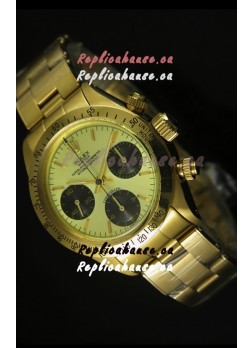 Rolex Daytona 6265 Cosmograph Metallic Gilt Dial in Gold Case
