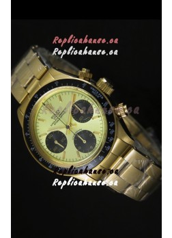 Rolex Daytona 6265 Cosmograph Metallic Gilt Dial in Gold Case