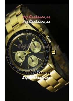 Rolex Daytona 6263 Cosmograph Black Dial in Gold Case
