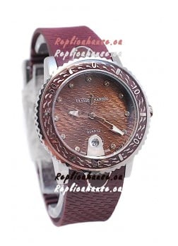 Ulysse Nardin Lady Diver Starry Night Replica Watch in Brown Dial
