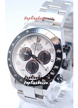 Rolex Project X Daytona Limited Edition Series II Cosmograph MonoBloc Cerachrom Swiss Watch in White Face