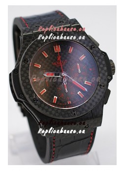 Hublot Big Bang All Carbon Swiss Replica Watch in Red