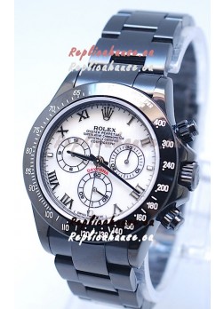 Rolex Daytona Cosmograph Project X Design Black Out Edition Swiss Watch in Pearl Dial