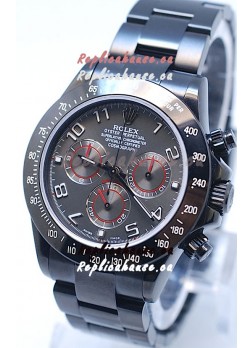 Rolex Cosmograph Project X Editions Black Out Daytona Swiss Replica Watch in Grey Dial